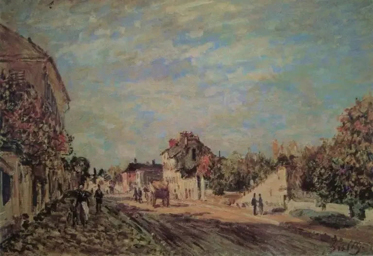 Marly'de Sokak Manzarası - Alfred Sisley