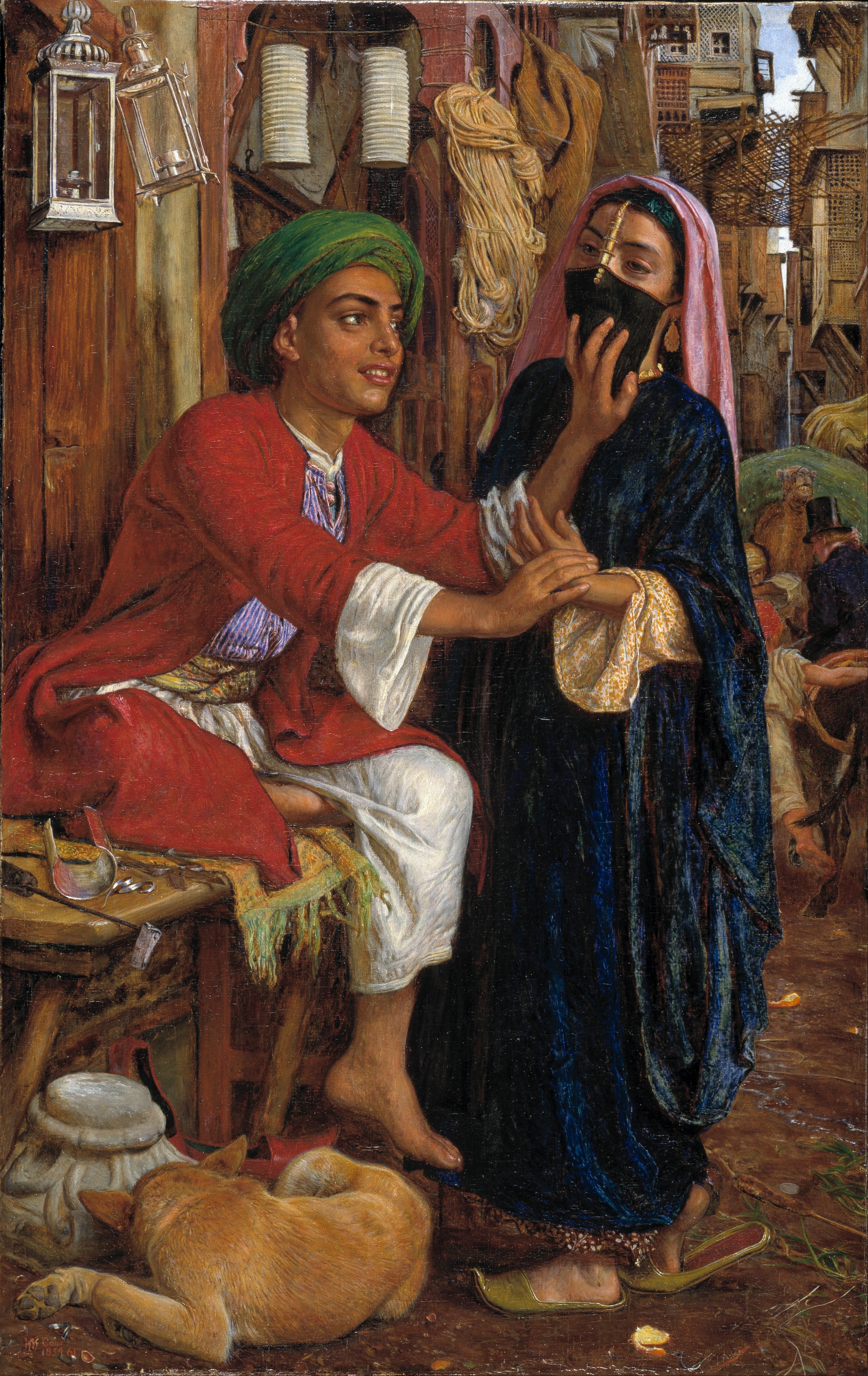 Scène de Rue au Caire : La Cour galante du Fabricant de Lanternes - William Holman Hunt