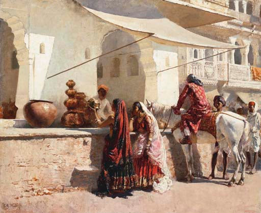 Scène de rue du Rajasthan - Edwin Lord Weeks