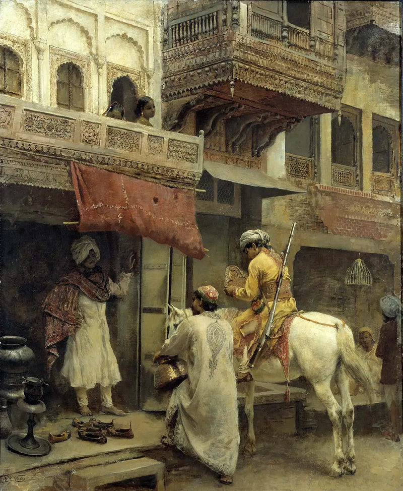 Hindistan'da Sokak Manzarası - Edwin Lord Weeks