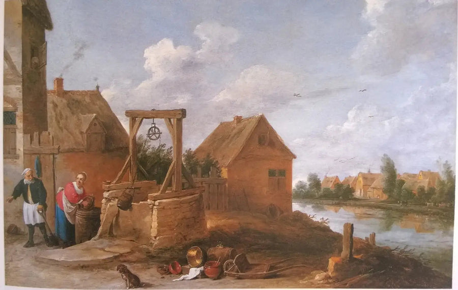 Köy Sahnesi ve Kuyuda Bir Kadın - David Teniers le Jeune