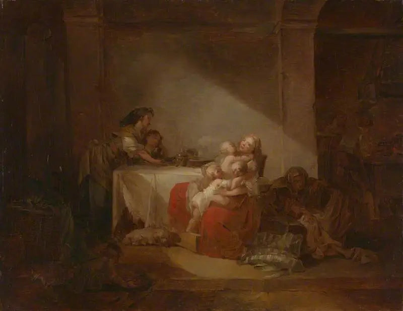 İç Mekan Sahnesi - Jean-Honoré Fragonard