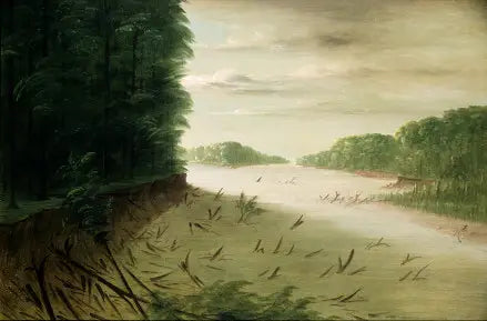 Alt-Mississippi Sahnesi - George Catlin