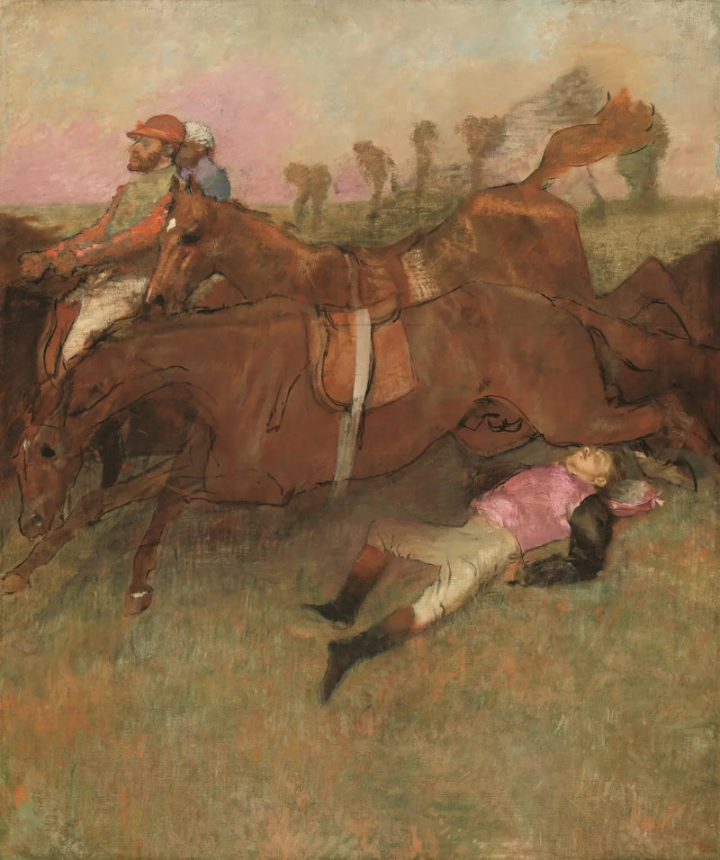 Steeple-chase Sahnesi: Düşen Jokey - Edgar Degas