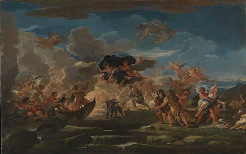 Scène mythologique du viol de Proserpine - Luca Giordano