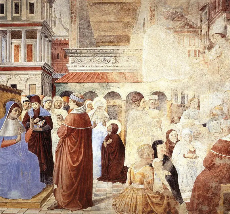 Aziz Ambrosius ile Sahne (sahne 9, kuzey duvarı) - Benozzo Gozzoli