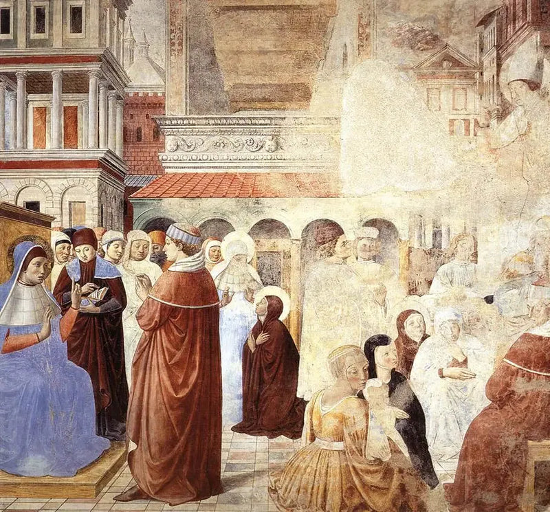 Aziz Ambrosius ile Sahne (sahne 9, kuzey duvarı) - Benozzo Gozzoli