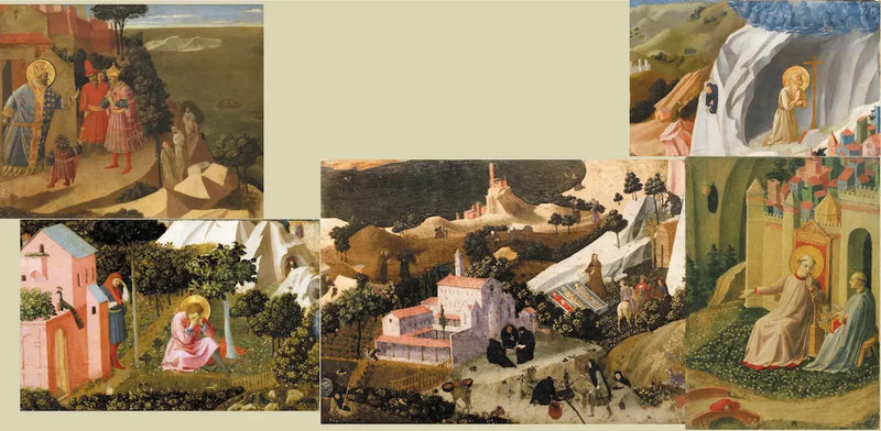 Thebaid Sahnesi. 6 parçaya kesilmiş bir panodan alınmış bölüm - Fra Angelico