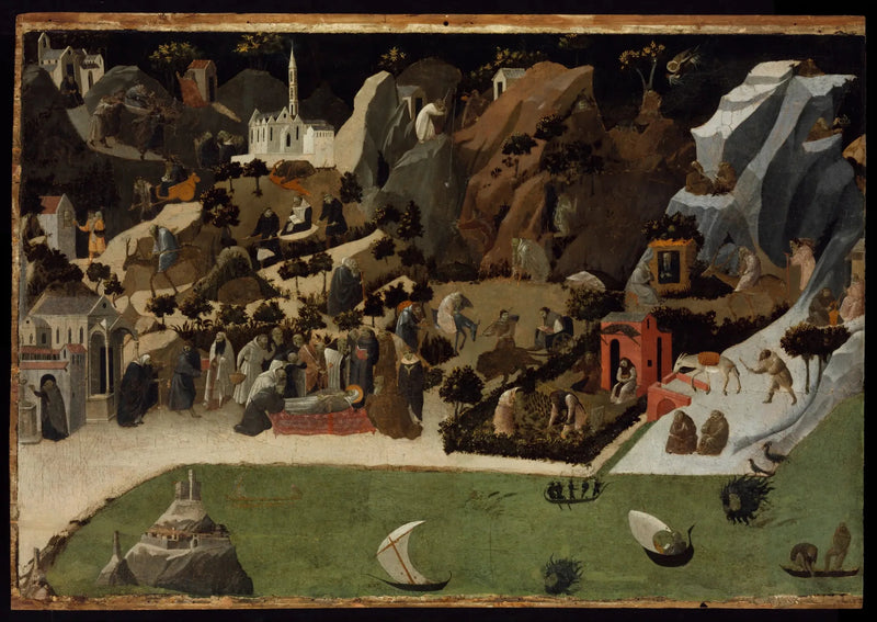 Çölde Babaların Hayatından Sahneler (Thebaid) - Fra Angelico