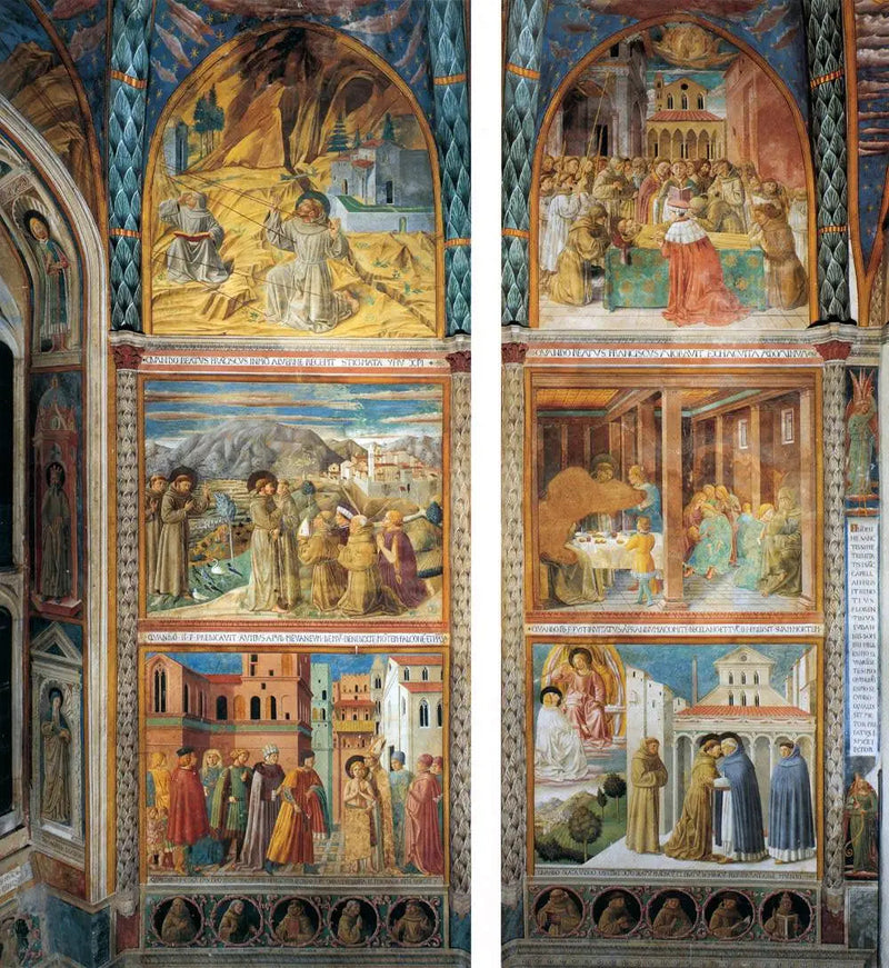 Aziz Fransis'in hayatından sahneler, güney duvar - Benozzo Gozzoli