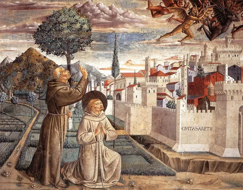 Saint François'nin Hayatından Sahneler (6. Sahne, Kuzey Duvarı) - Benozzo Gozzoli