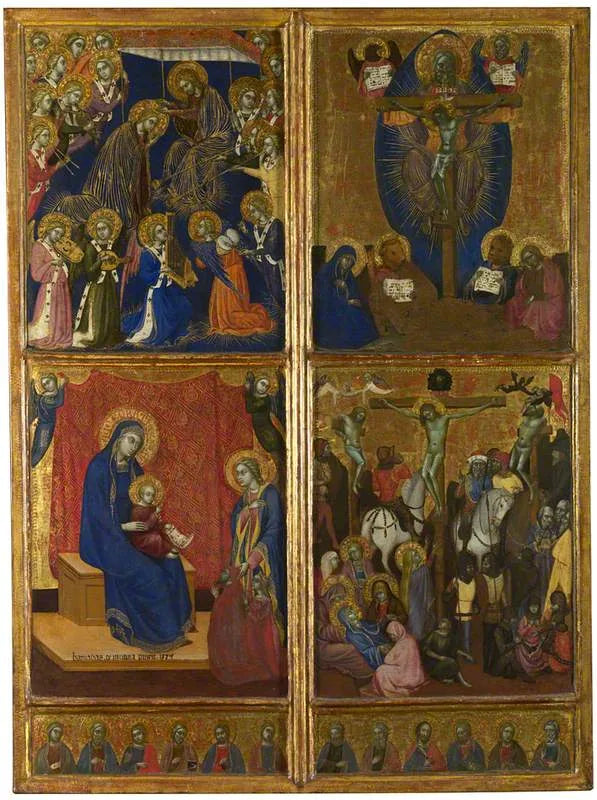 Bakire'nin Sahnesi; Üçleme; Çarmıha Geriliş - Barnaba da Modena