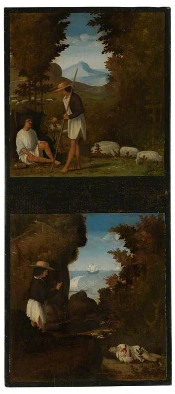 Scènes des Églogues de Tebaldeo : L'Histoire de Damon - Andrea Previtali