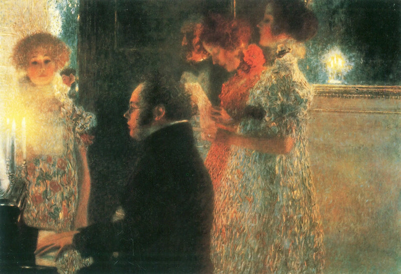 Schubert piyano başında II - Gustav Klimt