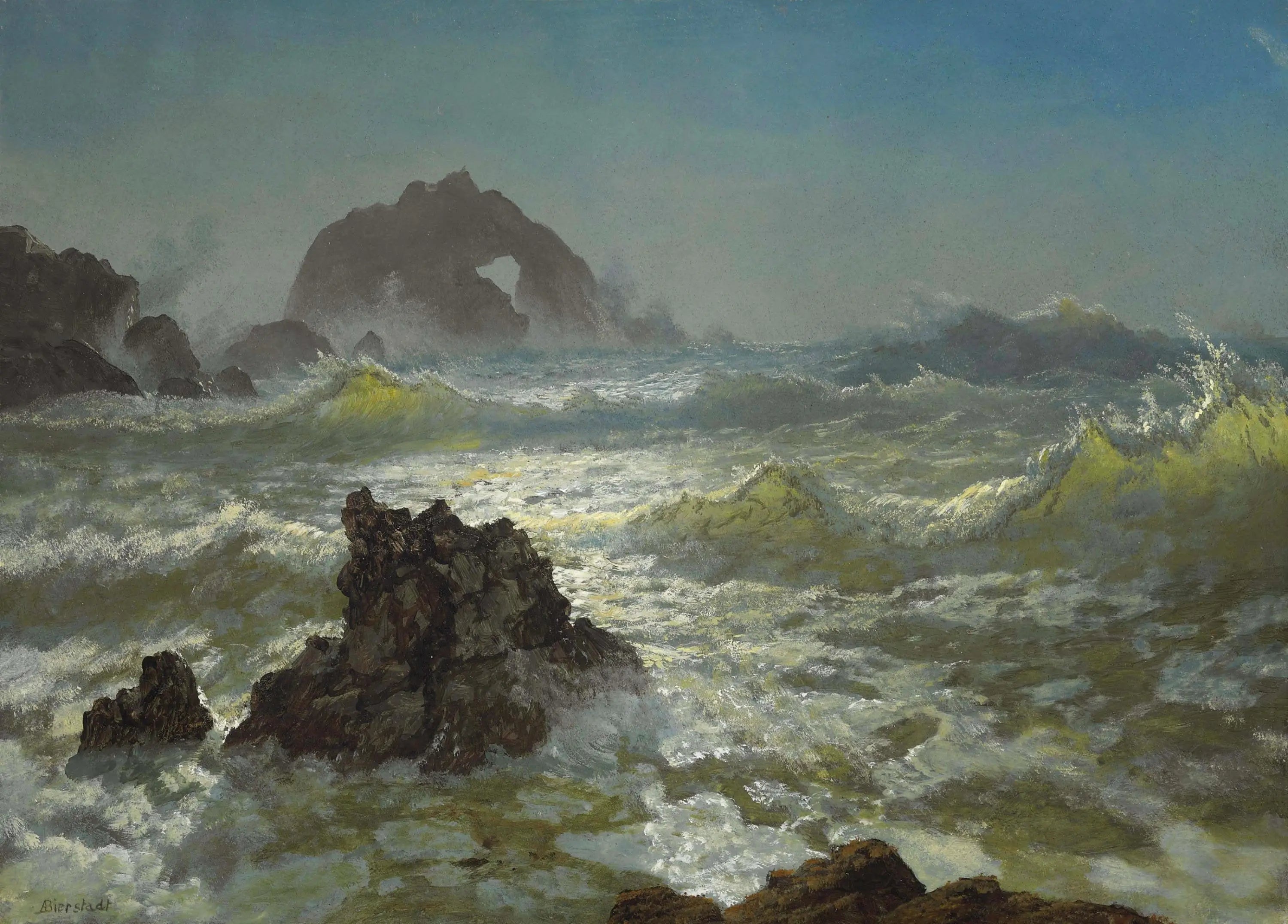 Seal Rock Californie - Albert Bierstadt - Alpha Reproduction