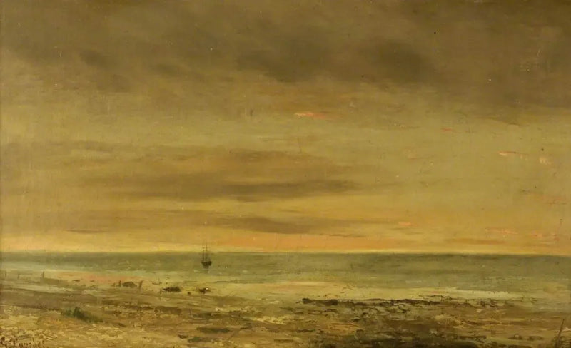Honfleur'daki Deniz Manzarası - Gustave Courbet