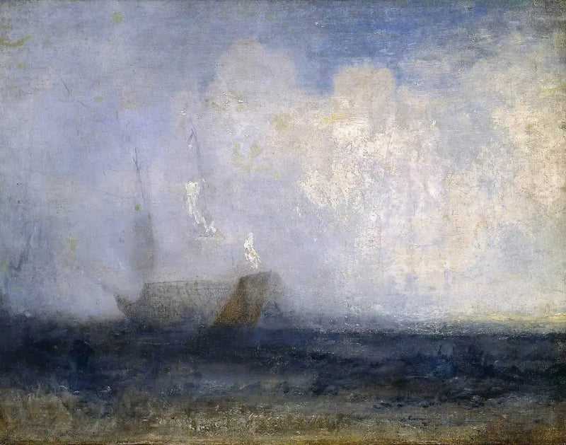 Yelkenli Bot ve Gemi ile Deniz Manzarası - J. M. W. Turner
