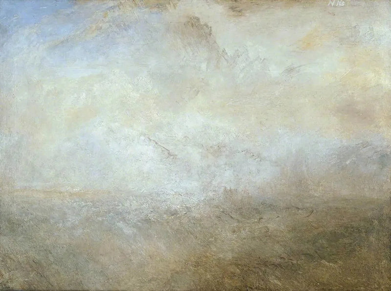 Uzak Kıyı ile Deniz Manzarası - J. M. W. Turner
