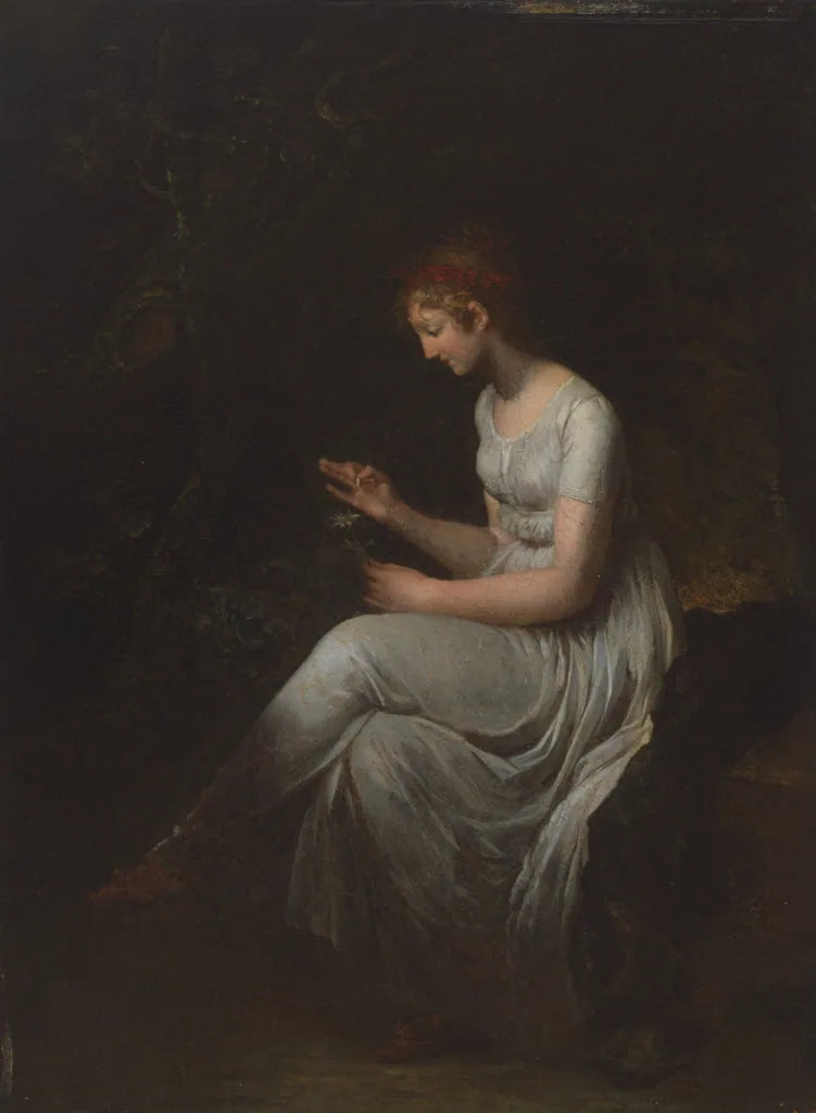 Seated Woman Plucking a Flower - Pierre-Paul Prud'hon