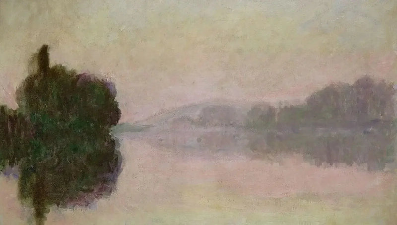 Port-Villez'deki Seine Nehri, akşam etkisi W1379 - Claude Monet