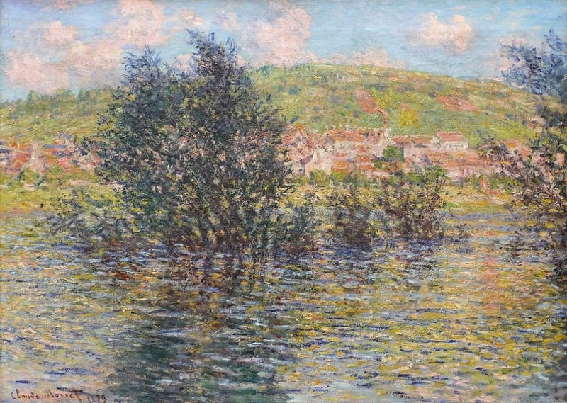 Vétheuil'deki Seine Nehri, yağmurdan sonra güneş W528 - Claude Monet