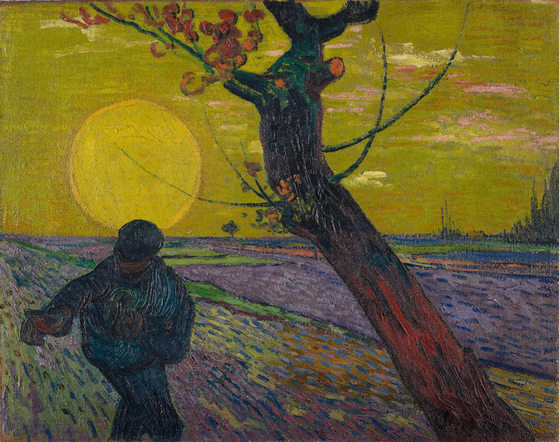 Güneş batarken tohum eken - Vincent van Gogh