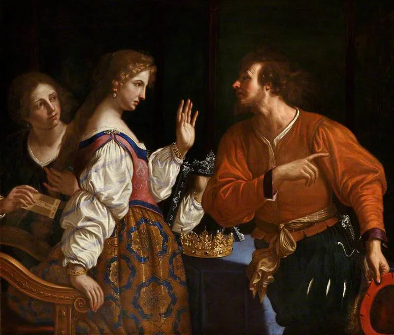 Sémiramis'in Babil'in yıkıldığını haber alması - Guercino