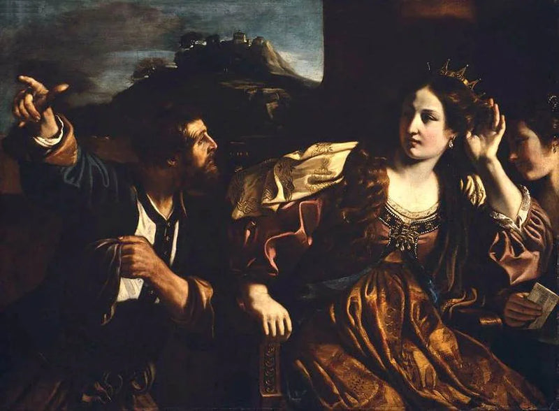 Sémiramis'in Babilonya isyanını haber alması - Guercino