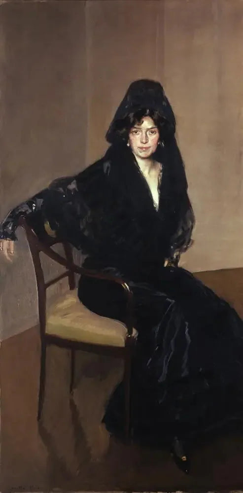 İspanyol Duvaklı Kadın - Joaquín Sorolla
