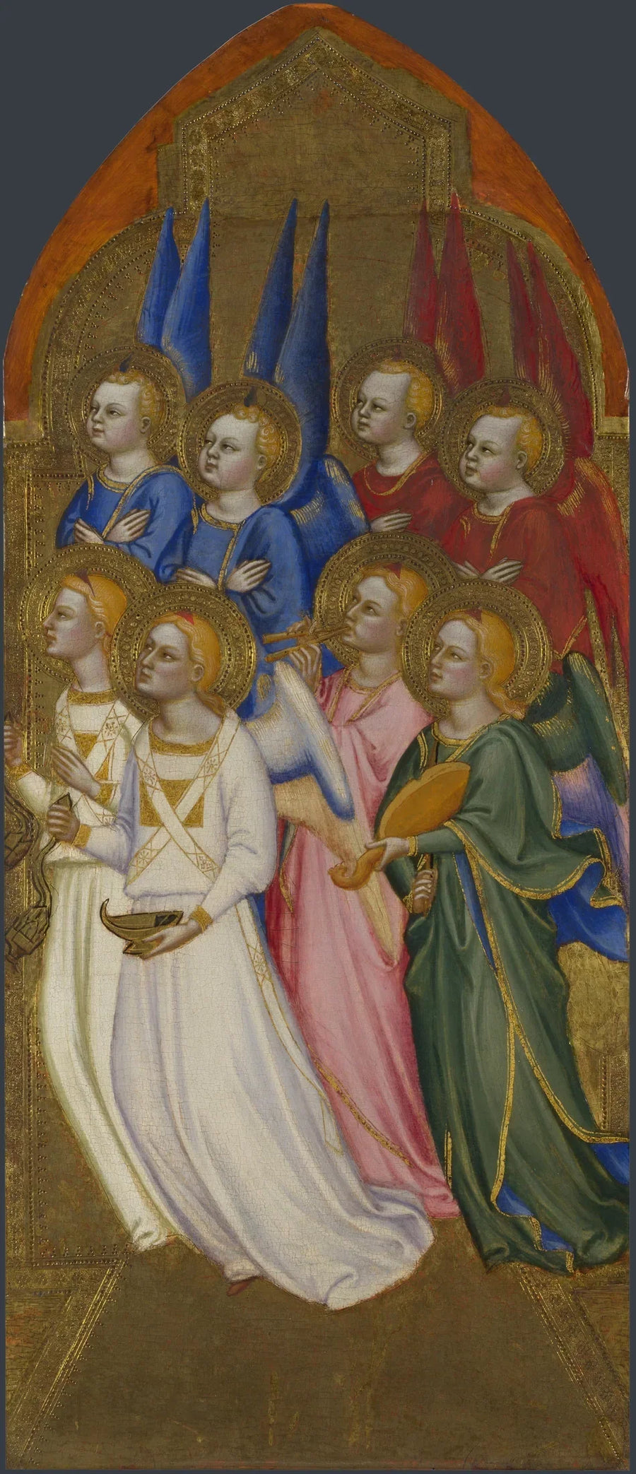 Serafimler, kerubimler ve ibadet eden melekler - Jacopo di Cione