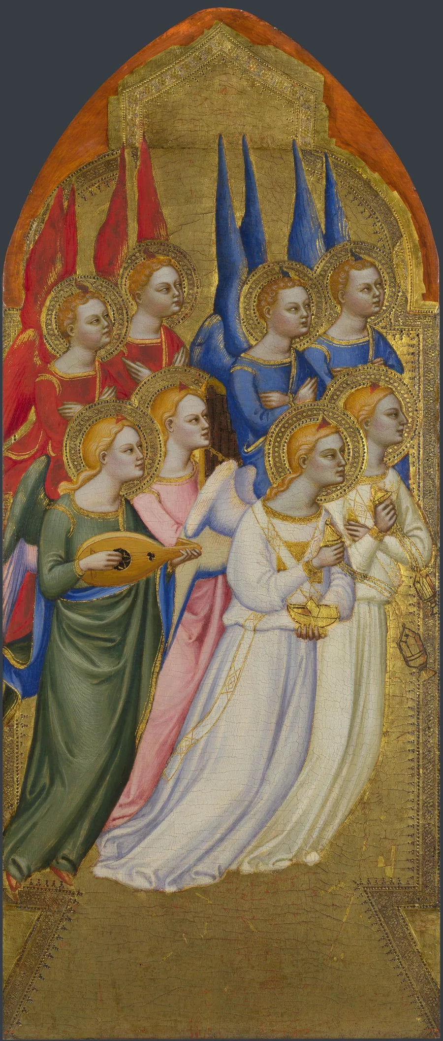 Serafimler, kerubimler ve ibadet eden melekler - Jacopo di Cione