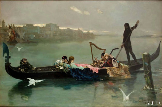 Serenada Veneziana - Wilhelm Kotarbiński Reproductions de tableaux à la peinture à l’huile