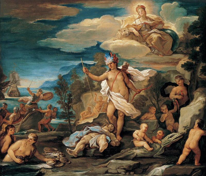 Dünyanın Dört Parçası Serisi. Amerika - Luca Giordano