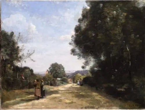 Sèvres-Brimborion. Paris'e bakarken çekilmiş manzara - Jean-Baptiste Camille Corot