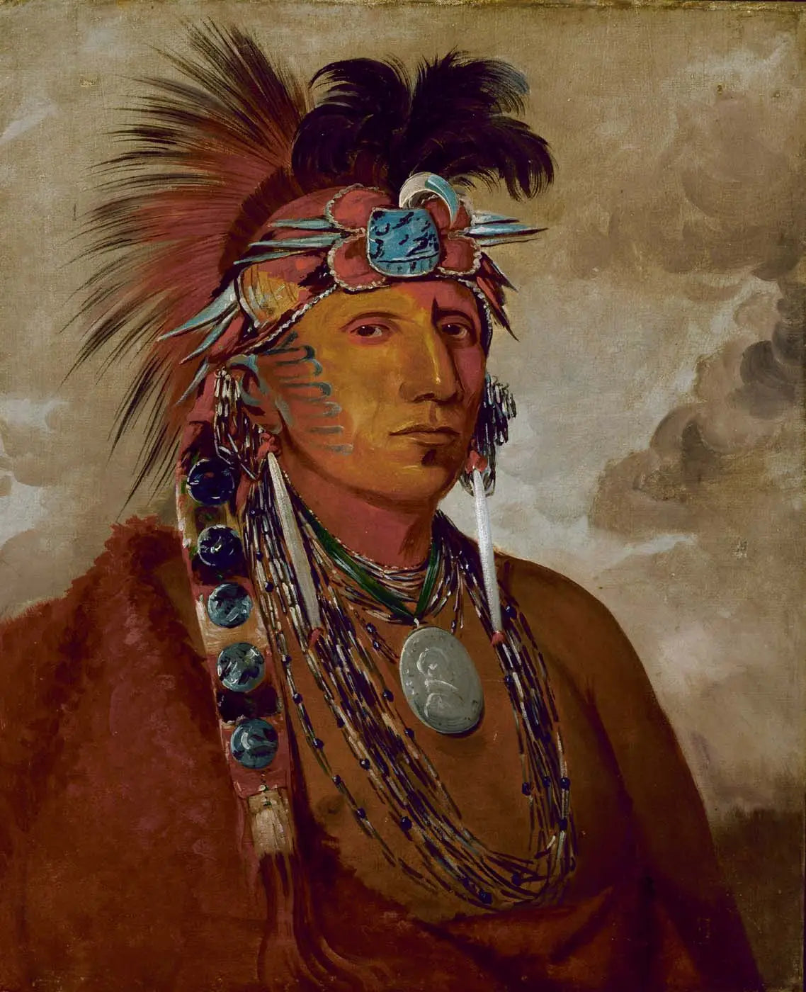 Shó-me-kós-see Le loup un chef - George Catlin - Alpha Reproduction