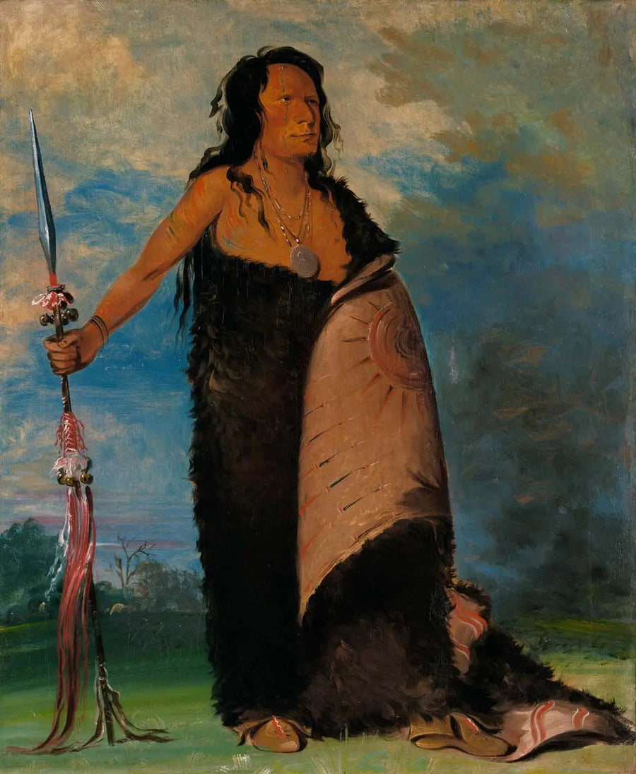 Shoo-de-gá-cha, La Fumée, Kabile Şefi - George Catlin