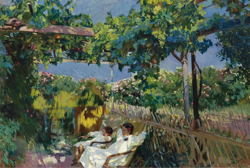 Bahçede Şekerleme - Joaquín Sorolla