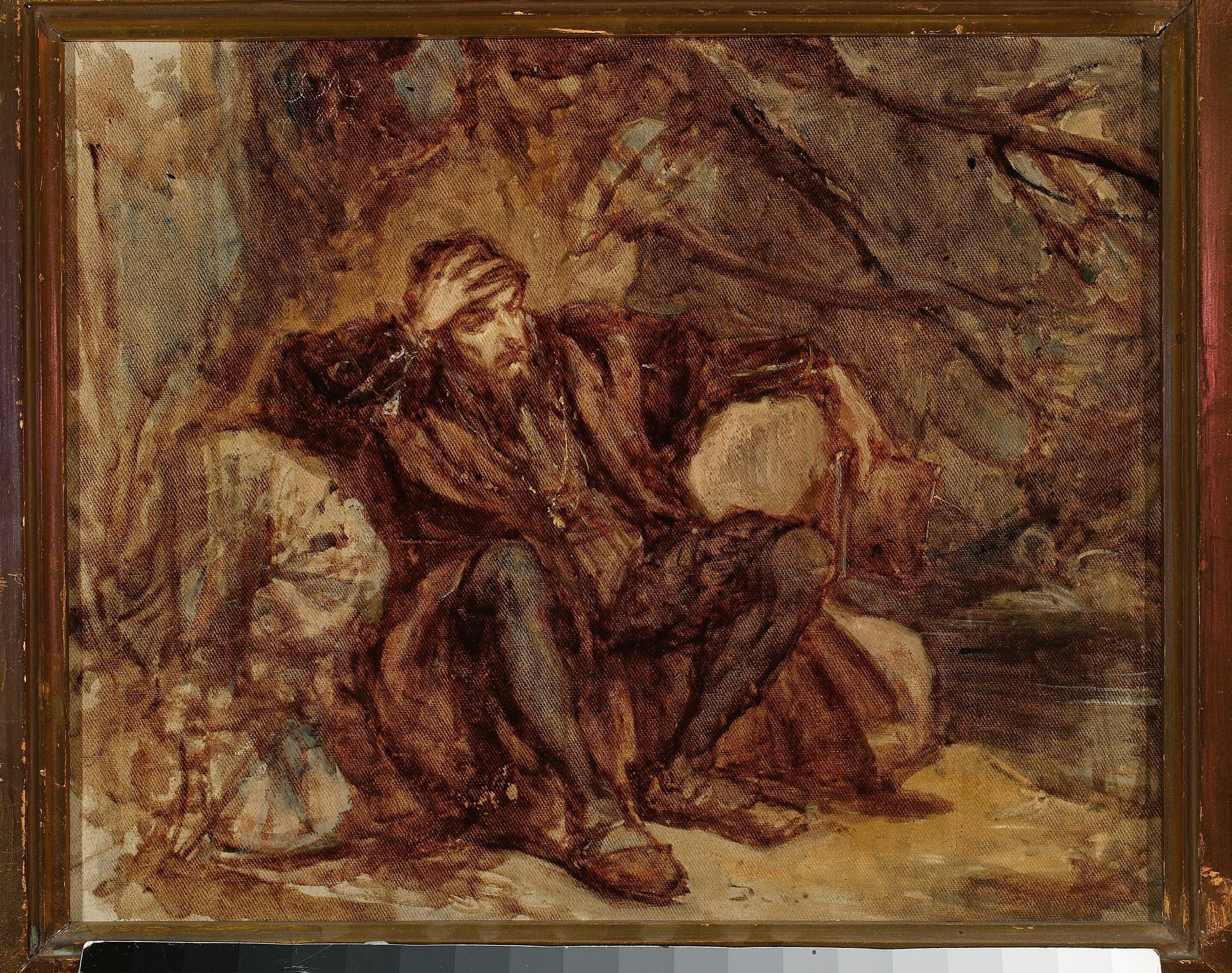 Sigismond Auguste dans le jardin de Vilnius, croquis - Jan Matejko