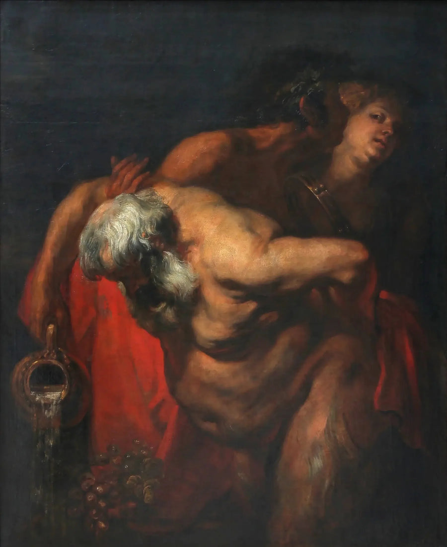 Sarhoş Silène, bir faun ve bir Bacchante tarafından destekleniyor - Antoine van Dyck