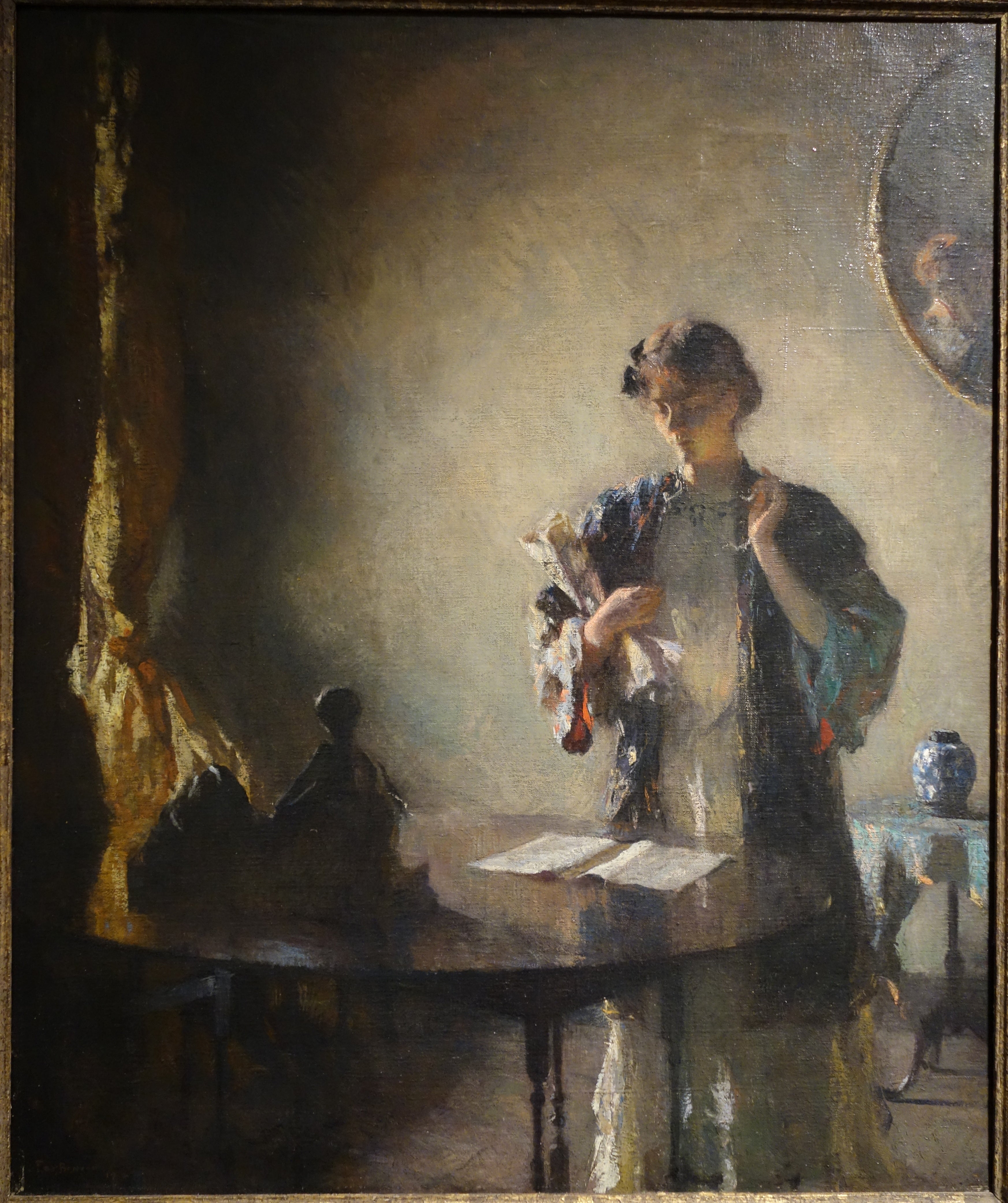 Silhouette dans une pièce - Frank Weston Benson