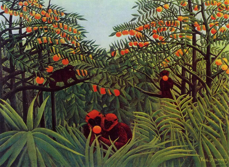 İçinde Maymunlar Ormanında - Henri Rousseau