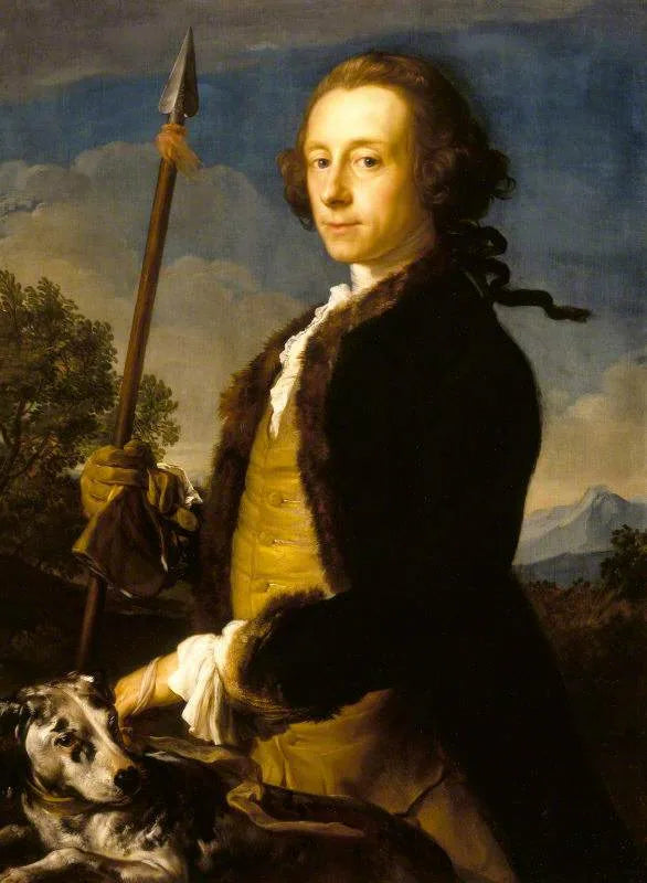 Sir Matthew Fetherstonhaugh, 1. baronnet, milletvekili (1714-1774) domuz avcısı olarak mızrakla - Pompeo Batoni