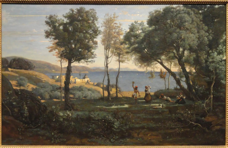 Napoli Çevresi Manzarası - Jean-Baptiste Camille Corot