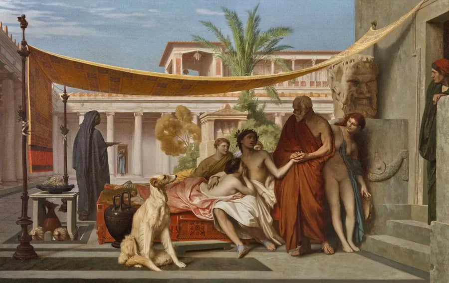 Sokrat, Aspasia'nın evinde Alkibiades'i arıyor - Jean-Léon Gérôme