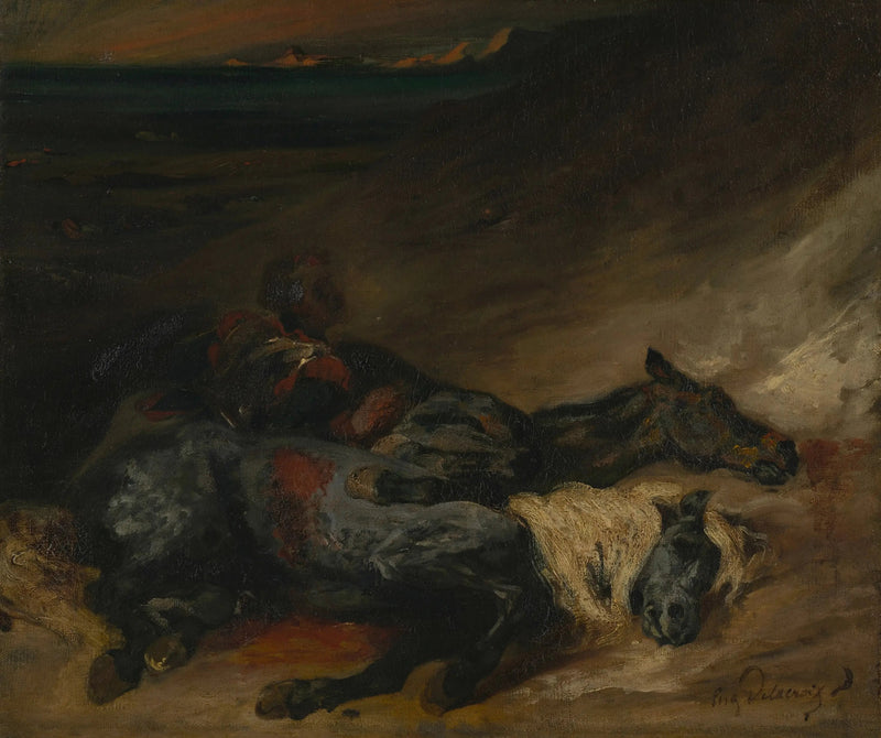 Bir Savaşın Ardından Akşam - Eugène Delacroix