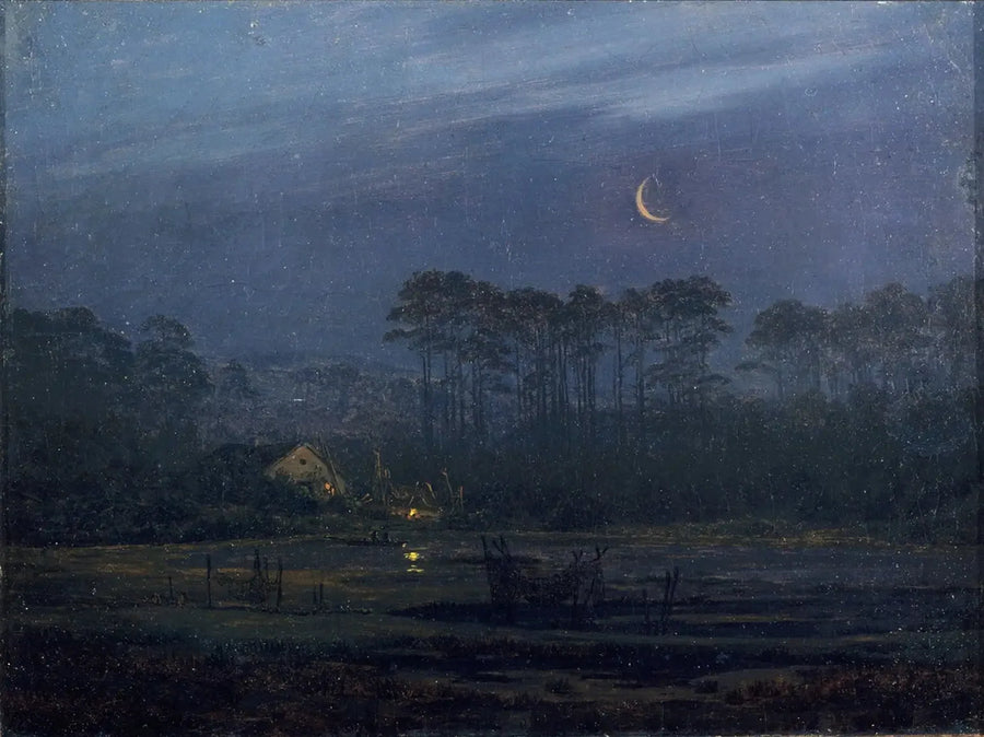 Nehir Kenarında Akşam - Caspar David Friedrich