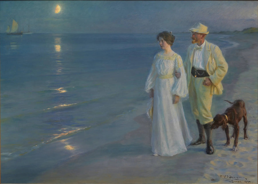 Skagen Plajında Yaz Akşamı – Ressam ve Eşi - Peder Severin Krøyer
