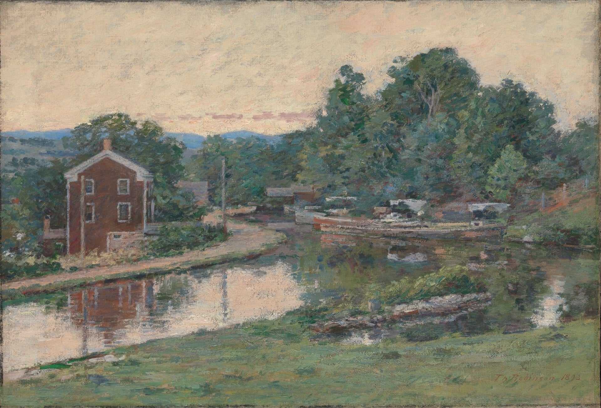 Soirée à l'écluse, Napanoch, New York - Theodore Robinson