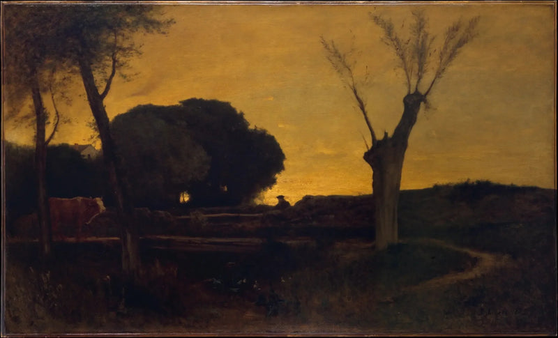 Medfield, Massachusetts'te Akşam - George Inness