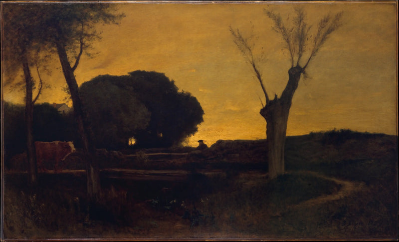 Medfield, Massachusetts'te Akşam - George Inness